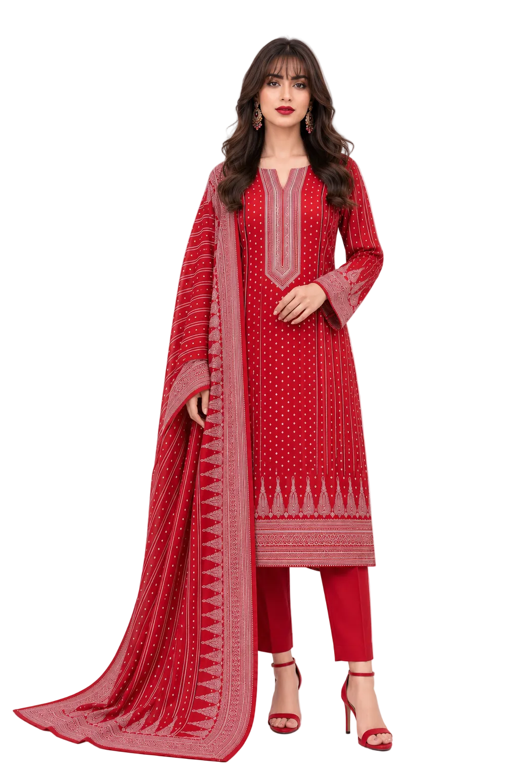 3 Piece Printed Sahara Lawn