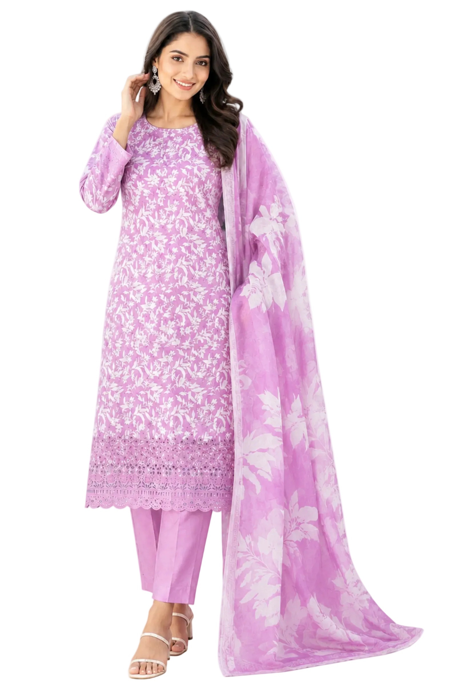3 Piece Printed Lawn