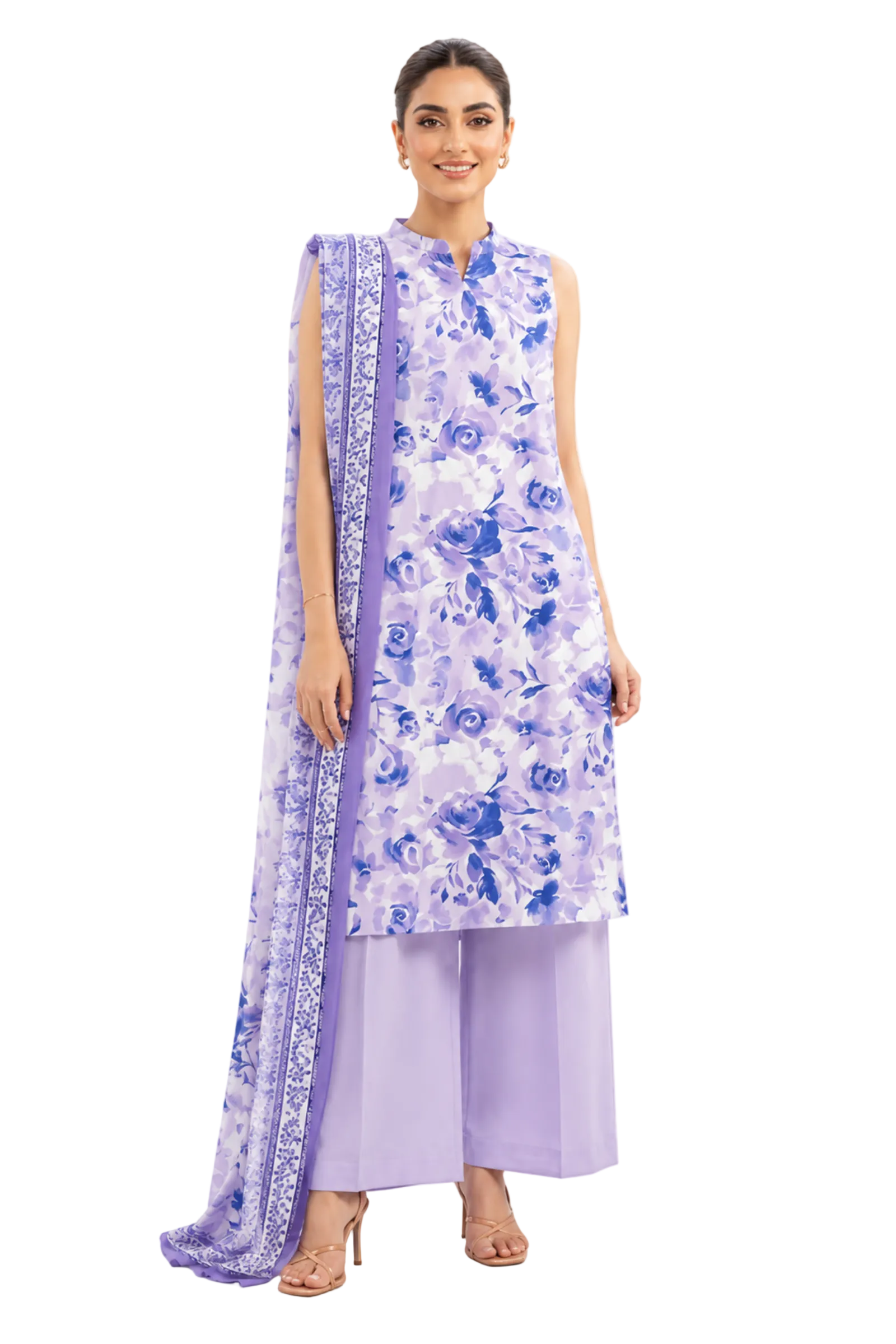 3 Piece Printed Lawn