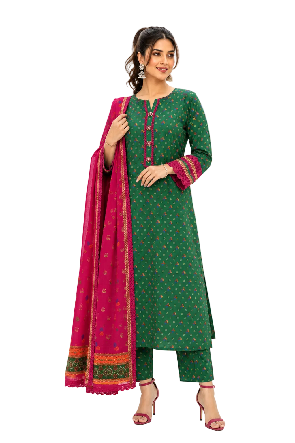 3 Piece Printed Sahara Lawn