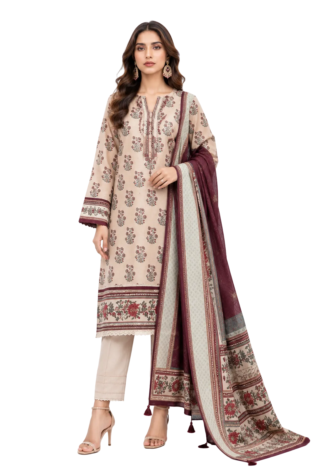 3 Piece - Printed Lwan Zellbury